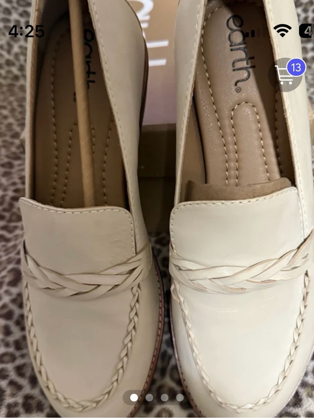 Women’s Earth Braided Cream Slip-On Loafers New Never Worn!  Size 8 1/2.